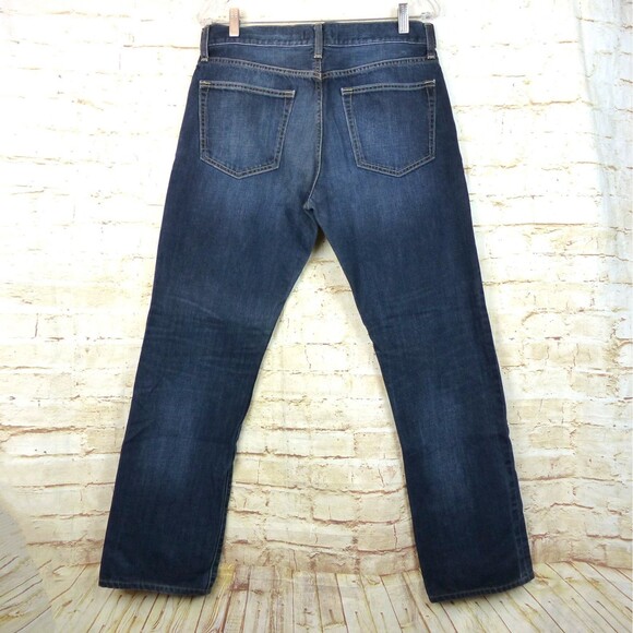 Uniqlo UJ Jean Men 33x34 (32.5x30) Blue Medium Wash Denim Straight Cotton 078957 - Picture 2 of 11